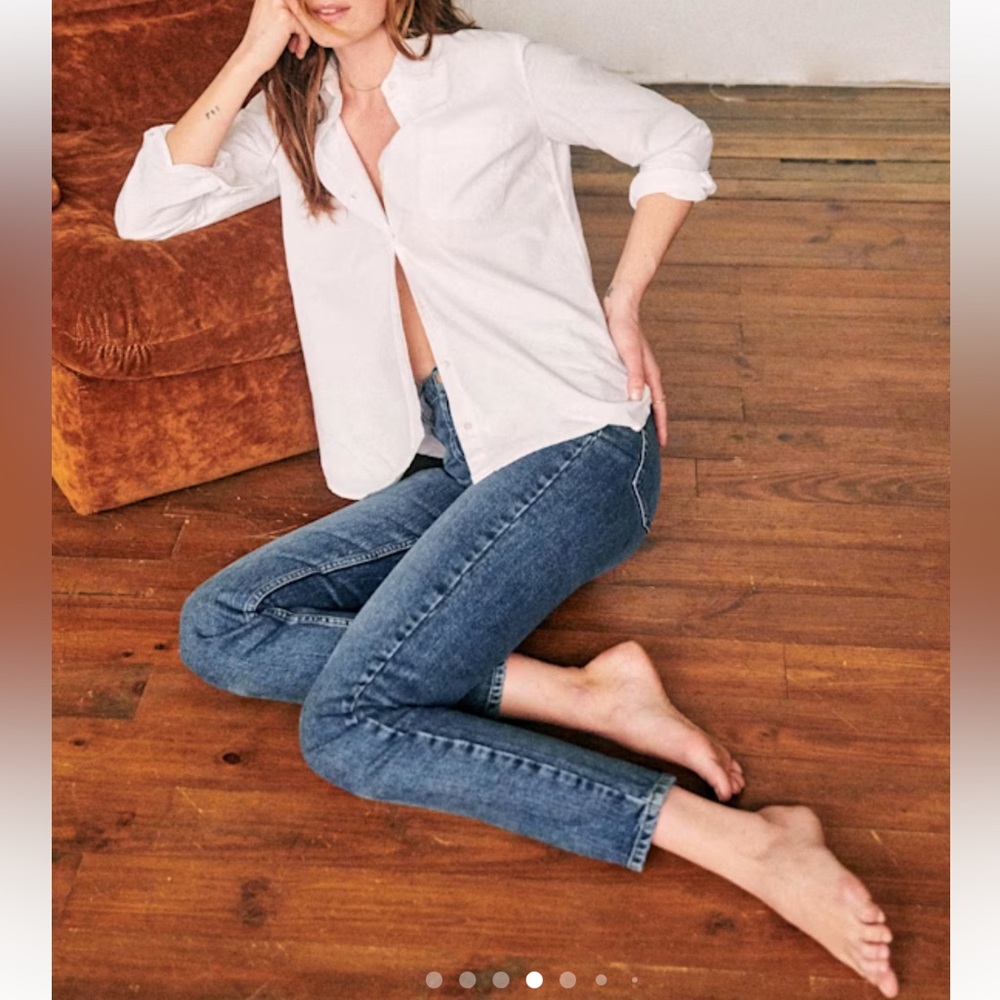 Sezane Blue Straight Leg Jeans